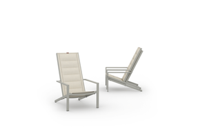 BONDI Adirondack (Padded Sling), Aluminum Champagne, Batyline Eden Beige Grey