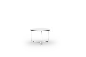 MEIKA Coffee Table, Stainless Steel 304, HPL Alpes White