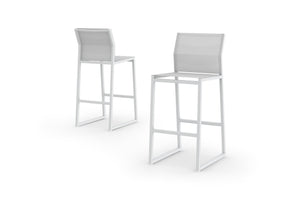 ALLUX Bar Chair, Aluminum White, Batyline White