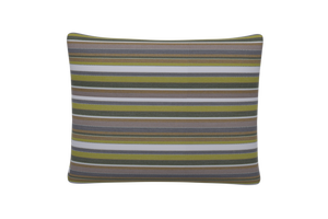 BULLNOSE Style Deco Cushion 24"x16" Cushion Sunbrella Stripes Carousel