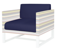 Sunbrella Navy Cushion for STRIPE Sofa 1-Seater